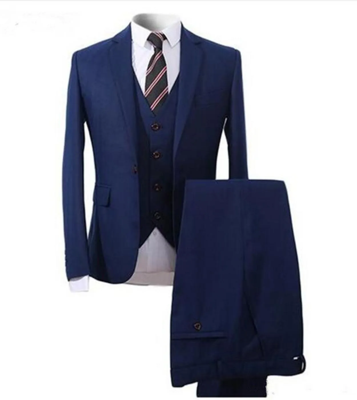 Abiti da uomo su misura per smoking da sposo da sposo Slim Fit da uomo Prom Party Business Suit 3 pezzi giacca  pantaloni  gi