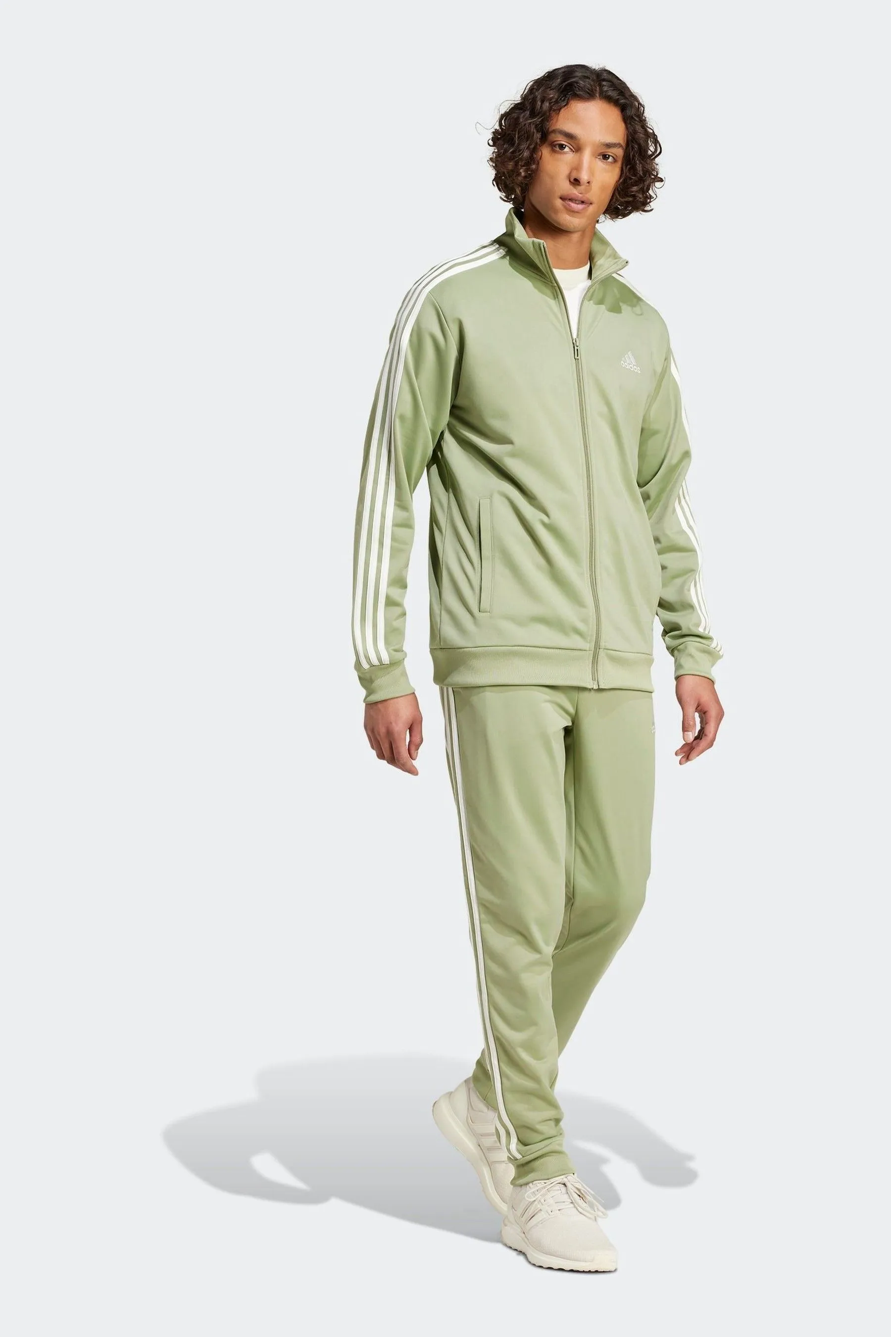 adidas - Tuta in tricot basic con 3 strisce