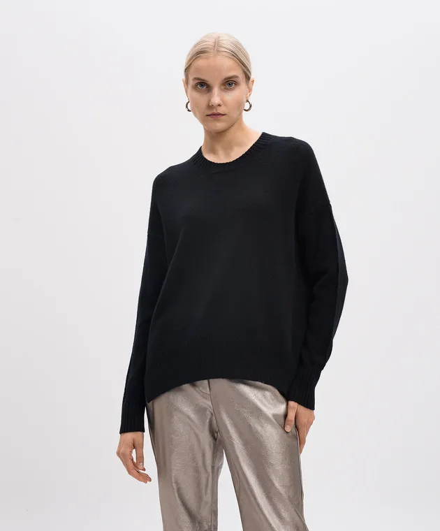 Allude Maglione in cashmere nero 24511151