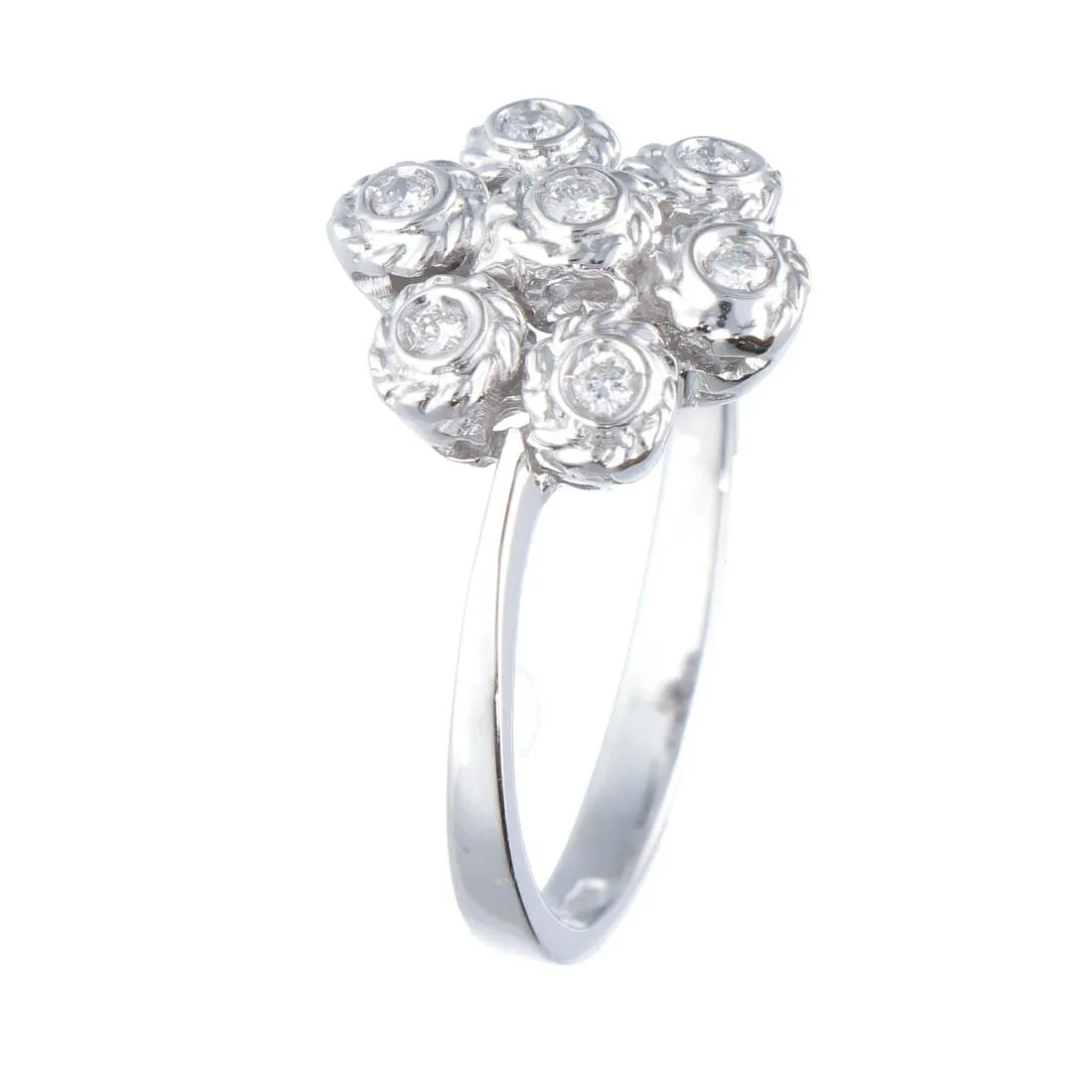 Anello in oro bianco con diamanti mis 13