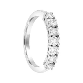Anello riviere in oro bianco con diamanti mis 14.5