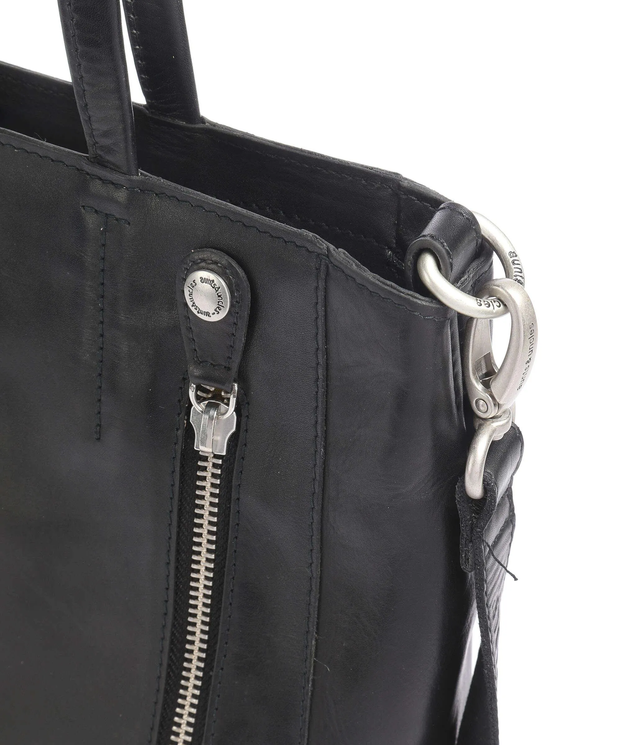  Aunts & Uncles Jamie's Orchard Carambola Borsa shopper pelle di vacchetta grana nero  