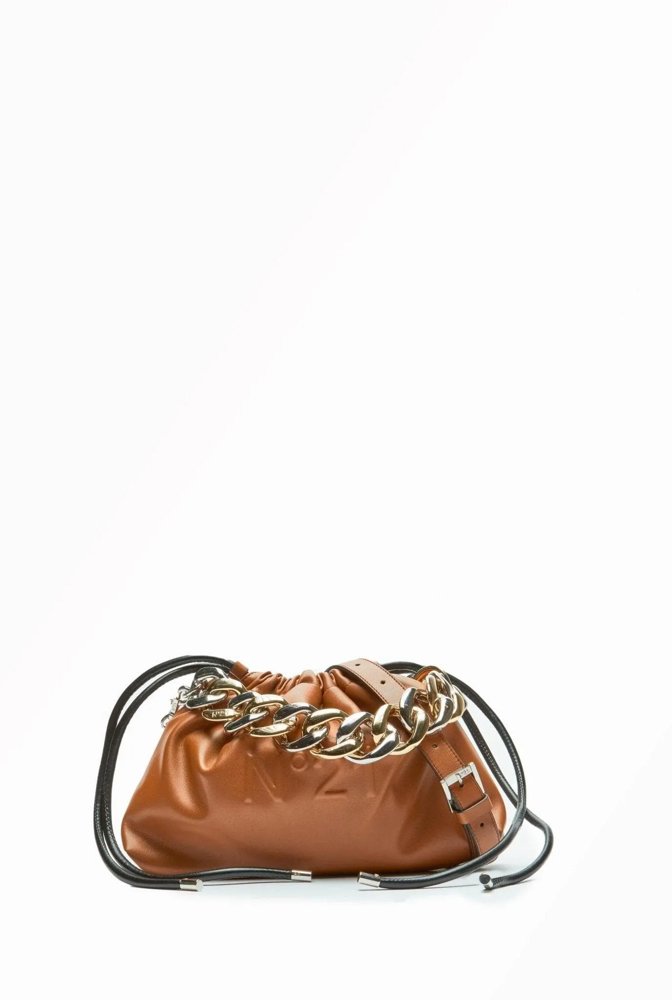 Borsa Eva piccola nocciola con catena