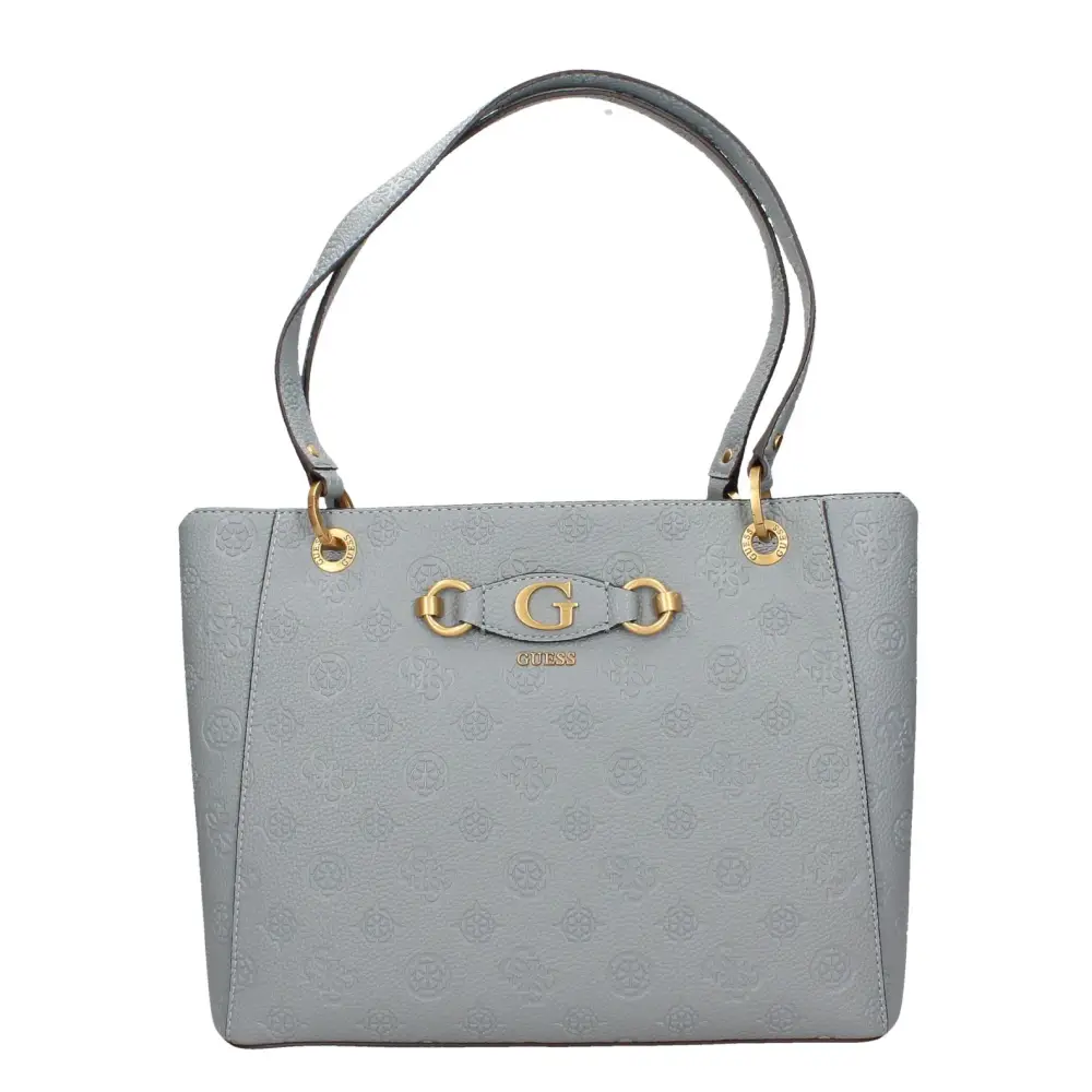 BORSA SHOPPER IZZI PEONY LIGHT DENIM LOGO GUESS