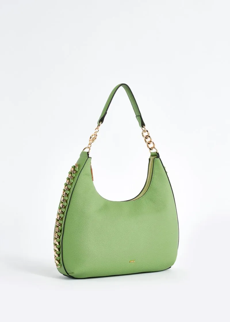 Borsa shoulder in similpelle con catena