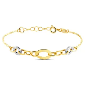 Bracciale Catena Beverly Oro Bicolore 375/1000 16 + 2 cm 1411651