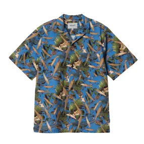 Camicia Carhartt WIP S/S Lumen Blu Multicolor