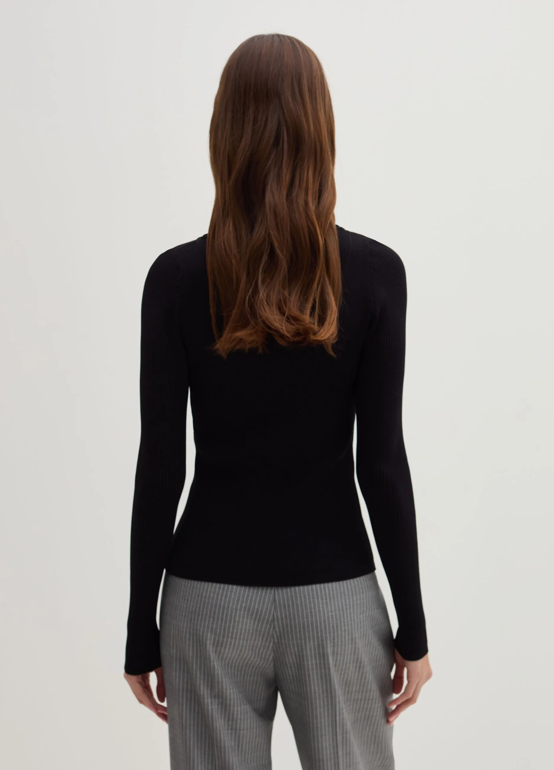 Cardigan in crêpe con dettagli cut out