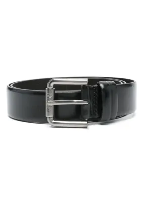 Cintura wetleather in nero - donna