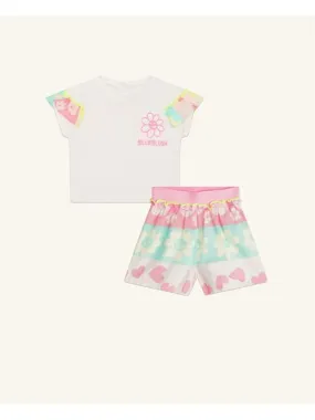 Completo t-shirt e shorts Billieblush