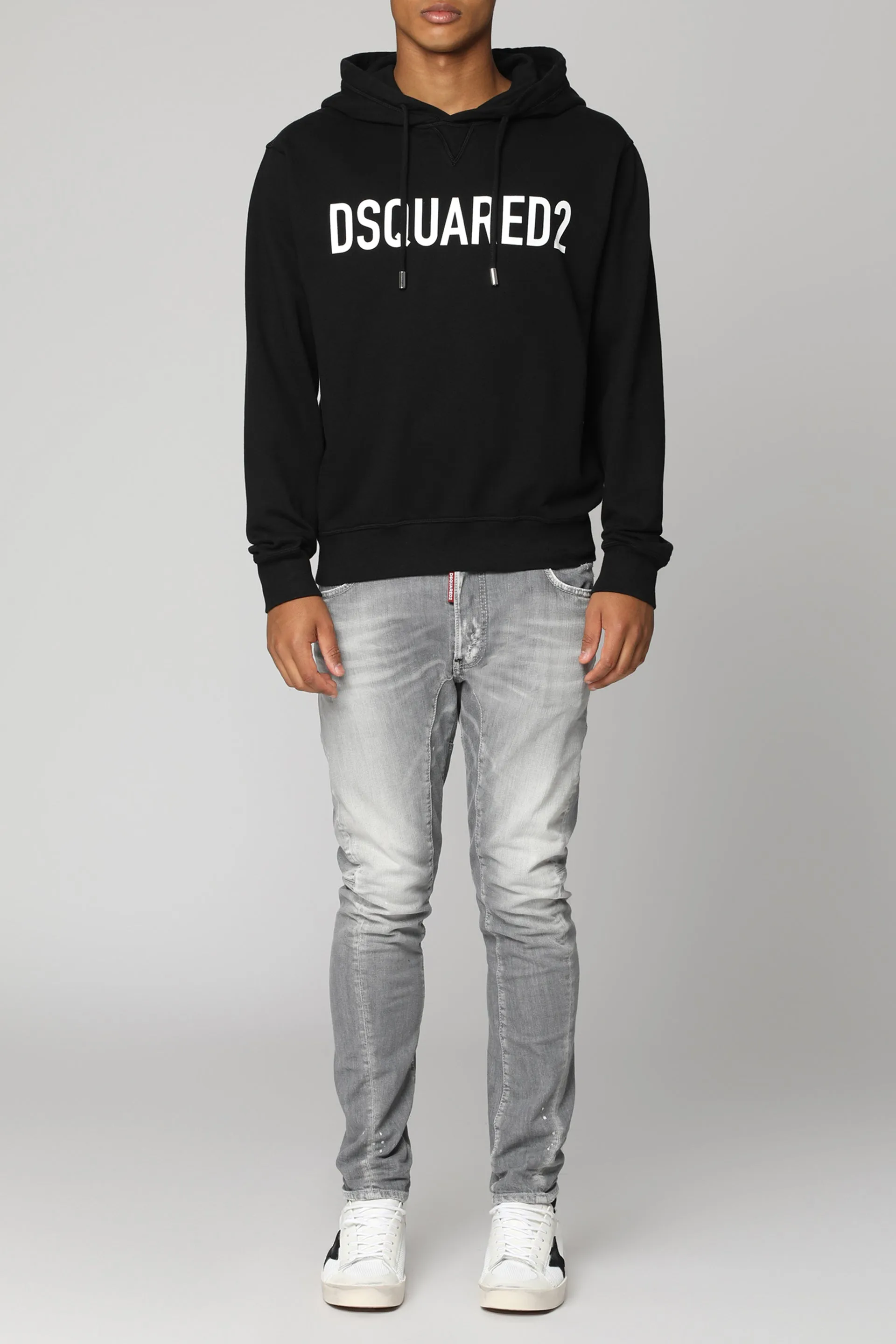 Dsquared2 Felpa con cappuccio e stampa logo