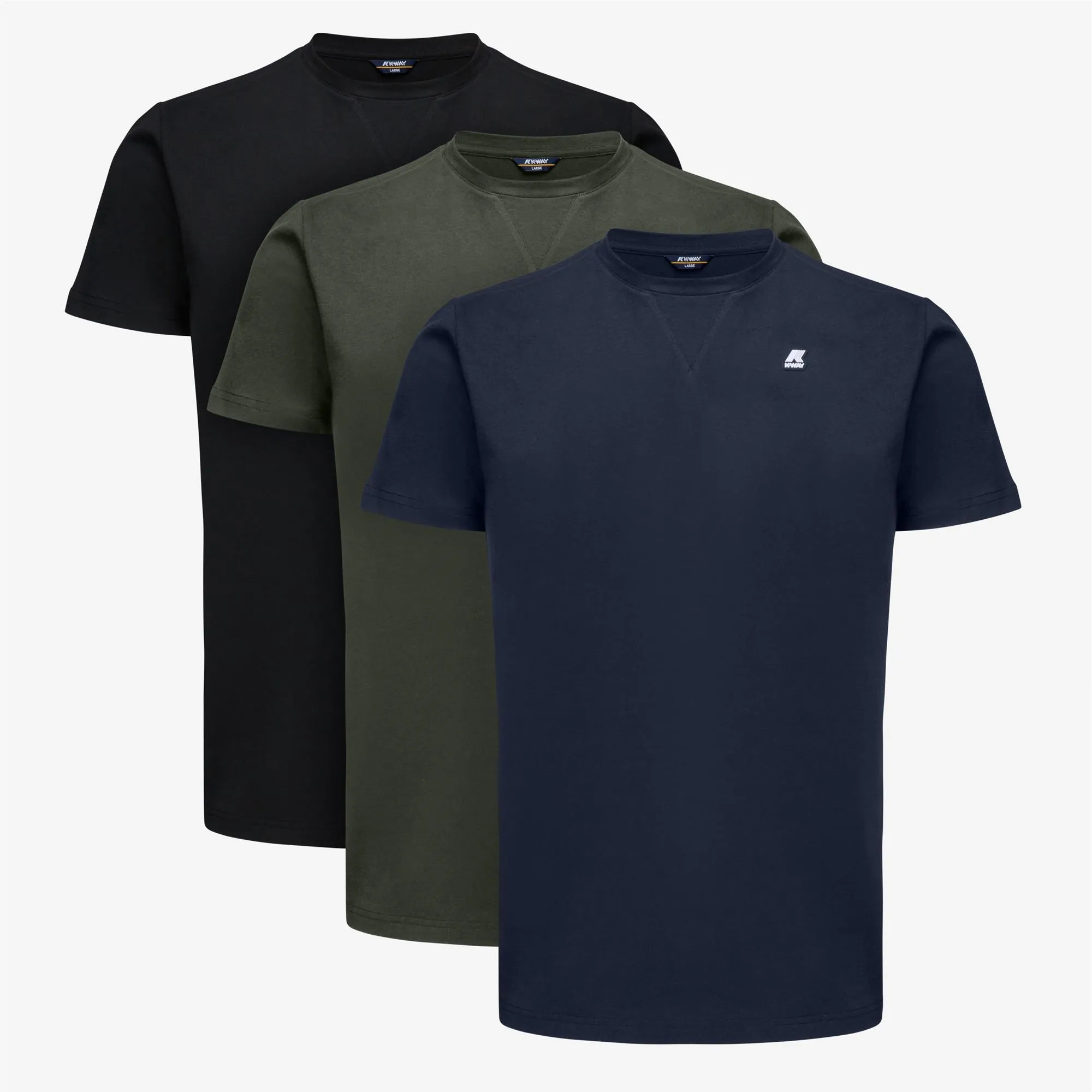 EDWING ROUND SLEEVES THREE PACK BLUE D-GREEN BL-BLACK