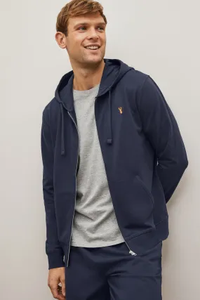 Felpa leggera con cappuccio e zip