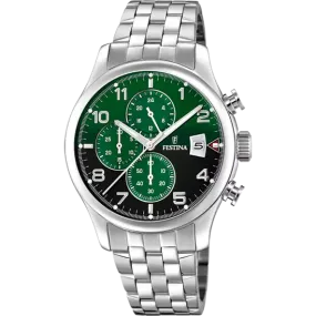 Festina | OROLOGIO FESTINA F20374/7 CON CINTURINO IN ACCIAIO VERDE, UOMO.