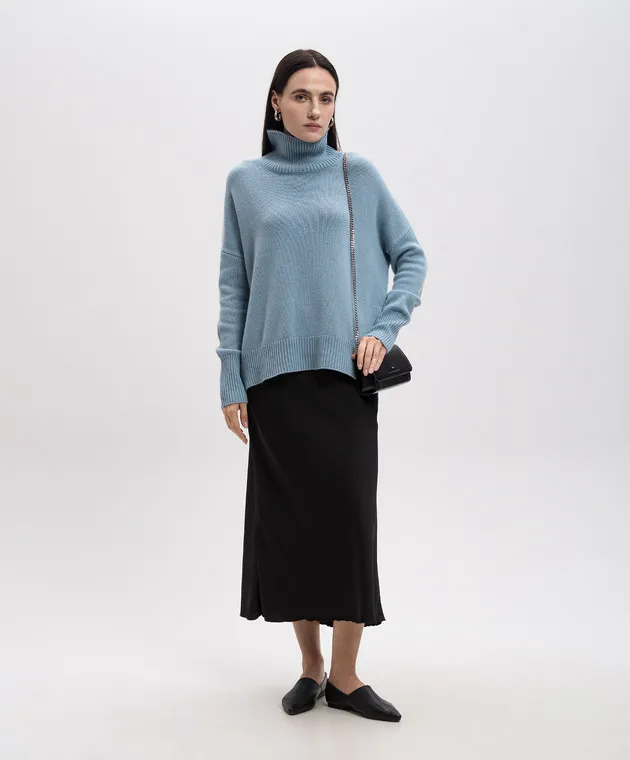 LISA YANG Maglione Heidi in cashmere blu 202113