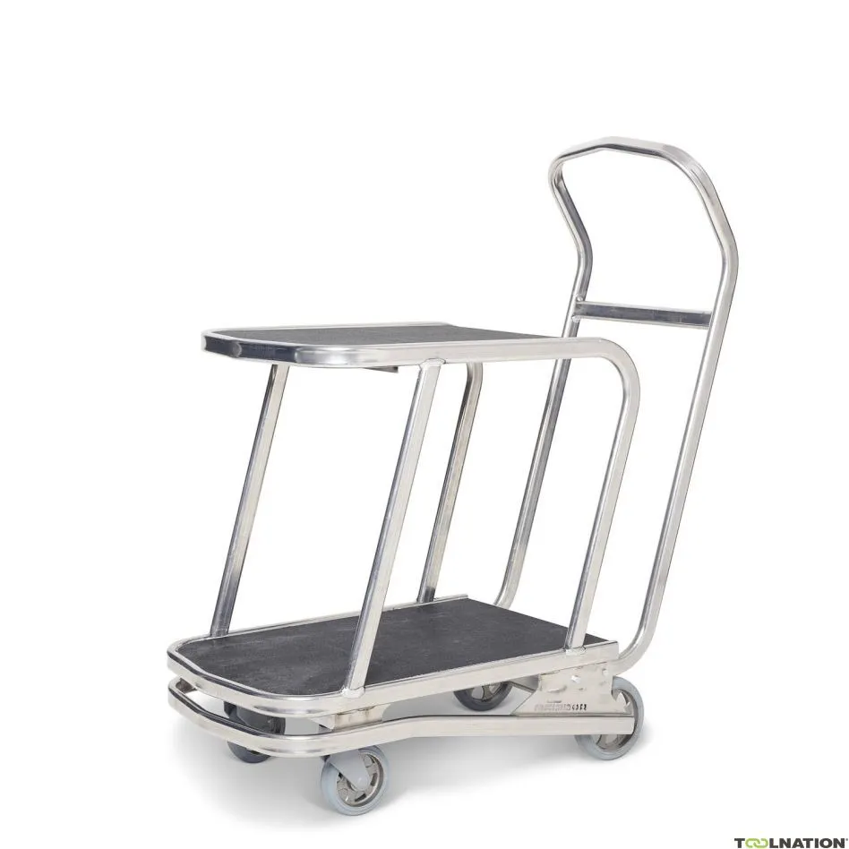 Matador 17774 M-REBEL 400S-2P Standard - Carrello a pianale in alluminio con 2 piani di appoggio