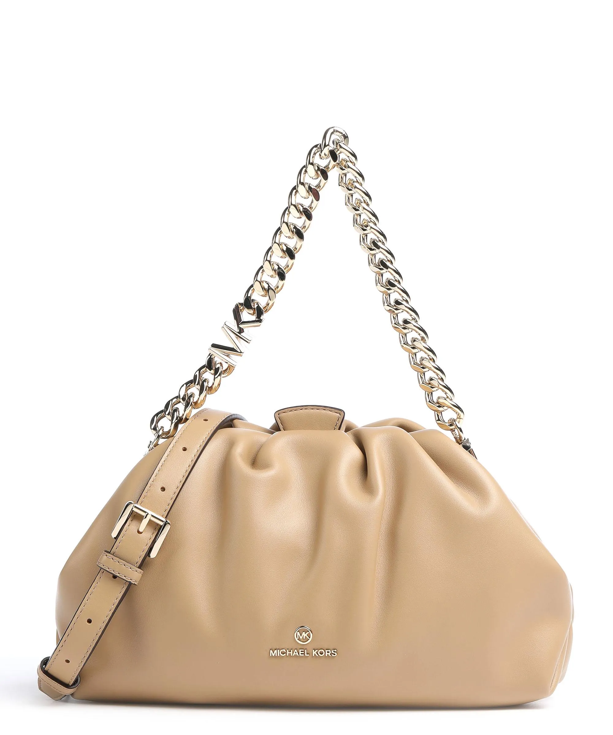  Michael Kors Nola Borsa a spalla pelle sintetica marrone chiaro  