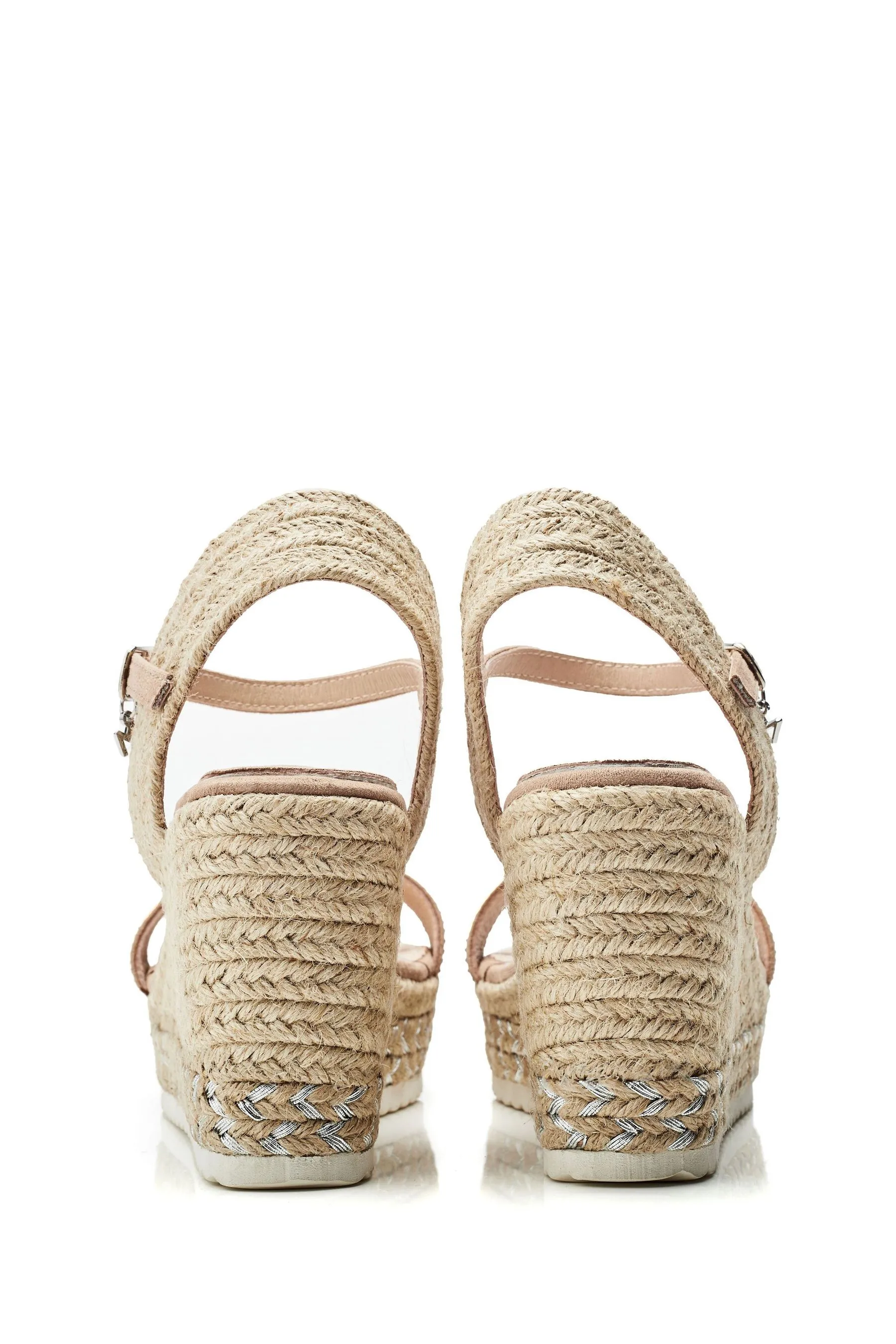 Moda in Pelle Raisa - Sandali in iuta con zeppa a spina di pesce    