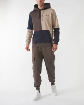 Pantalone Cargo in Felpa Mud