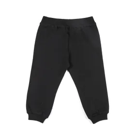 Pantalone In Felpa Nero Baby Unisex