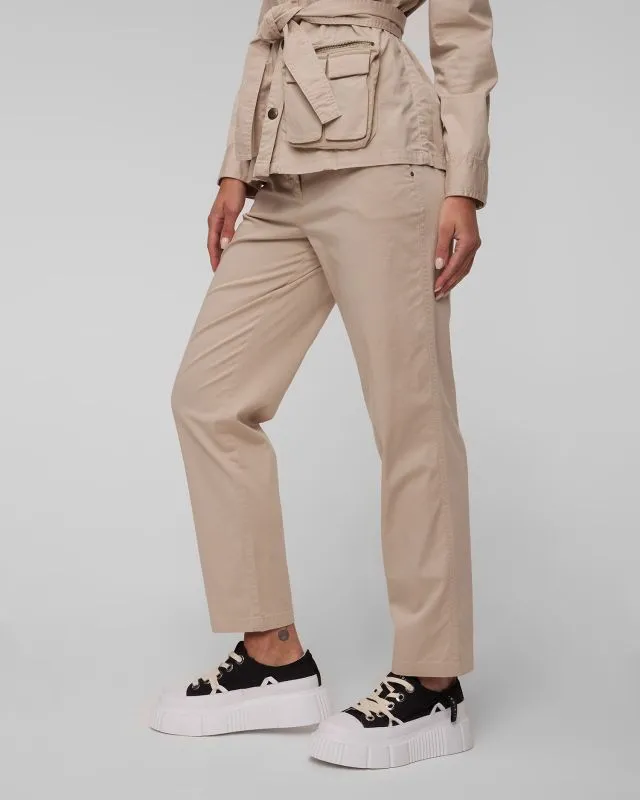 Pantaloni beige da donna Aeronautica Militare