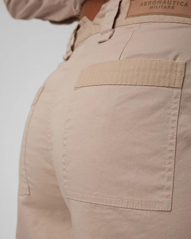 Pantaloni beige da donna Aeronautica Militare