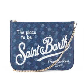 Parisienne S Pochette Con Catena E Manico, Blu