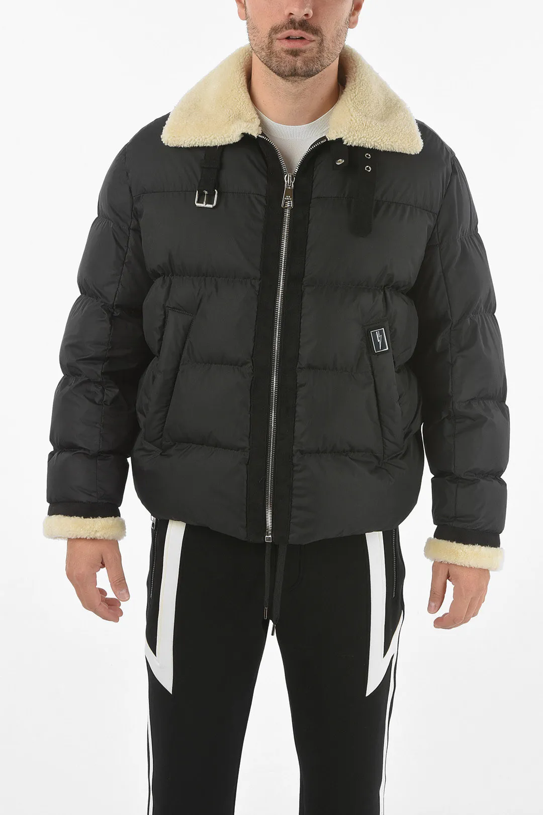 PENFIELD X NEIL BARRETT Giubbotto Imbottito con Colletto in Ecopelliccia