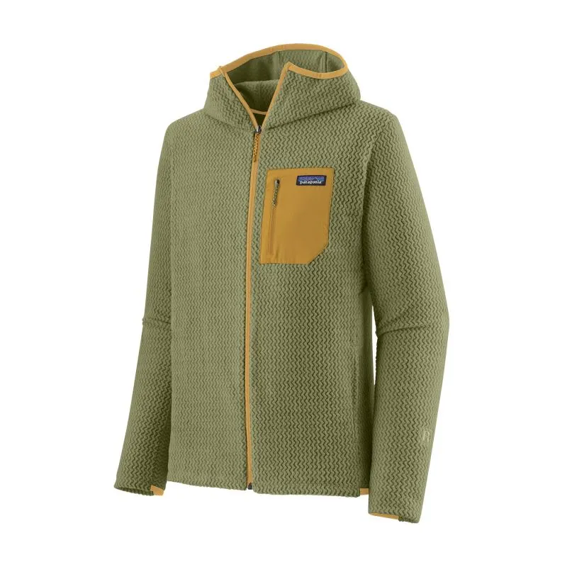 Polar Patagonia R1 Air Felpa con cappuccio e zip integrale (Buckhorn Green) uomo