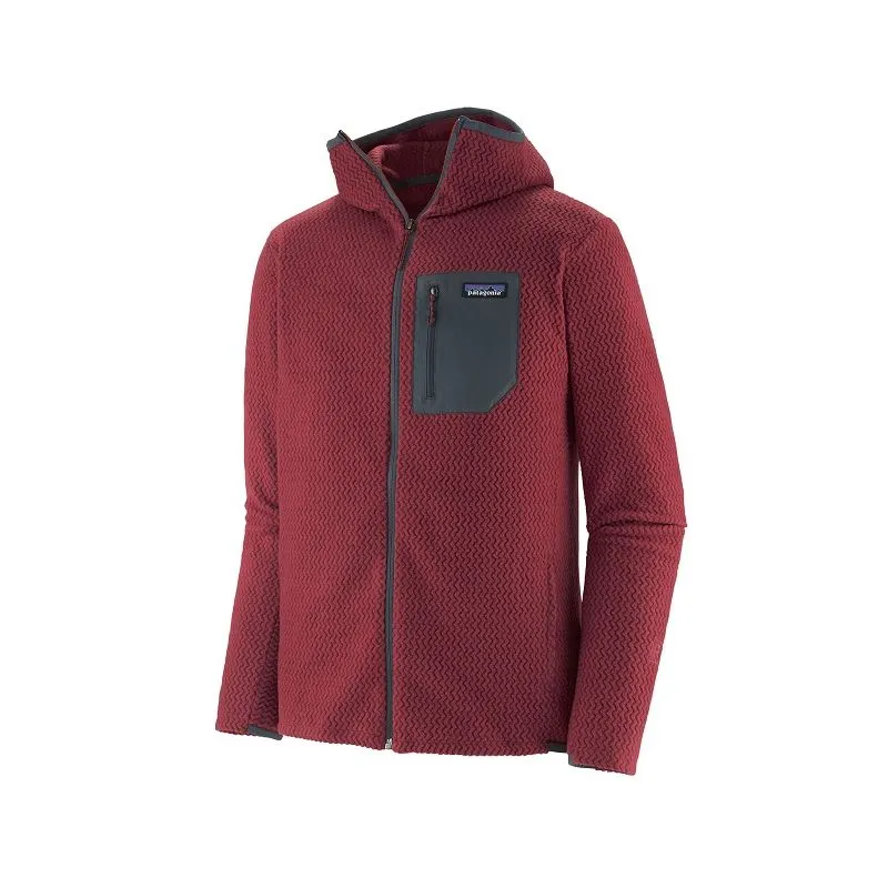 Polar Patagonia R1 Air Felpa con cappuccio e zip integrale (Sequoia Red) uomo