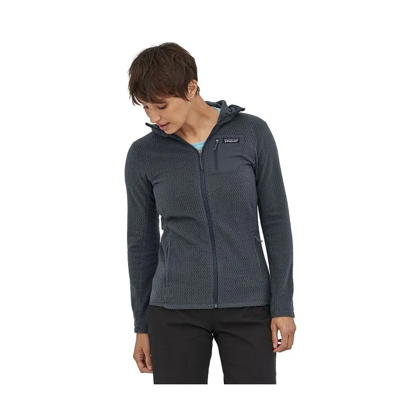 Polar Patagonia R1 Air Felpa con cappuccio e zip integrale (Smolder Blue) Donna