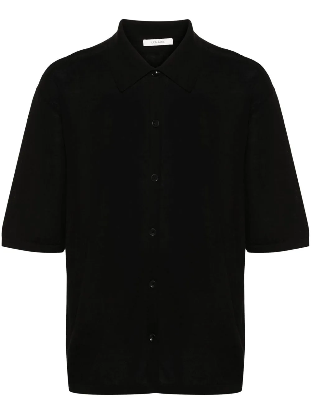 Polo in maglia fine in nero - uomo