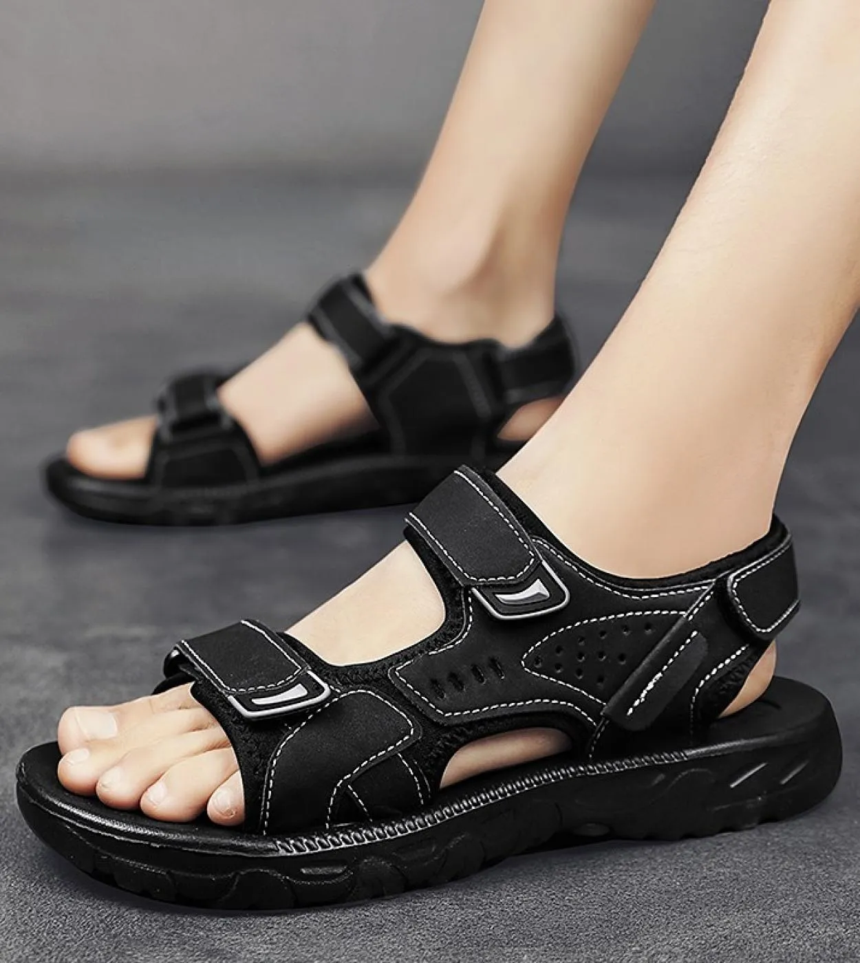 Sandali da uomo neri da uomo Sandali estivi alla moda I più venduti nel 2023 Prodotti Scarpe da uomo con Zapatos Hombre