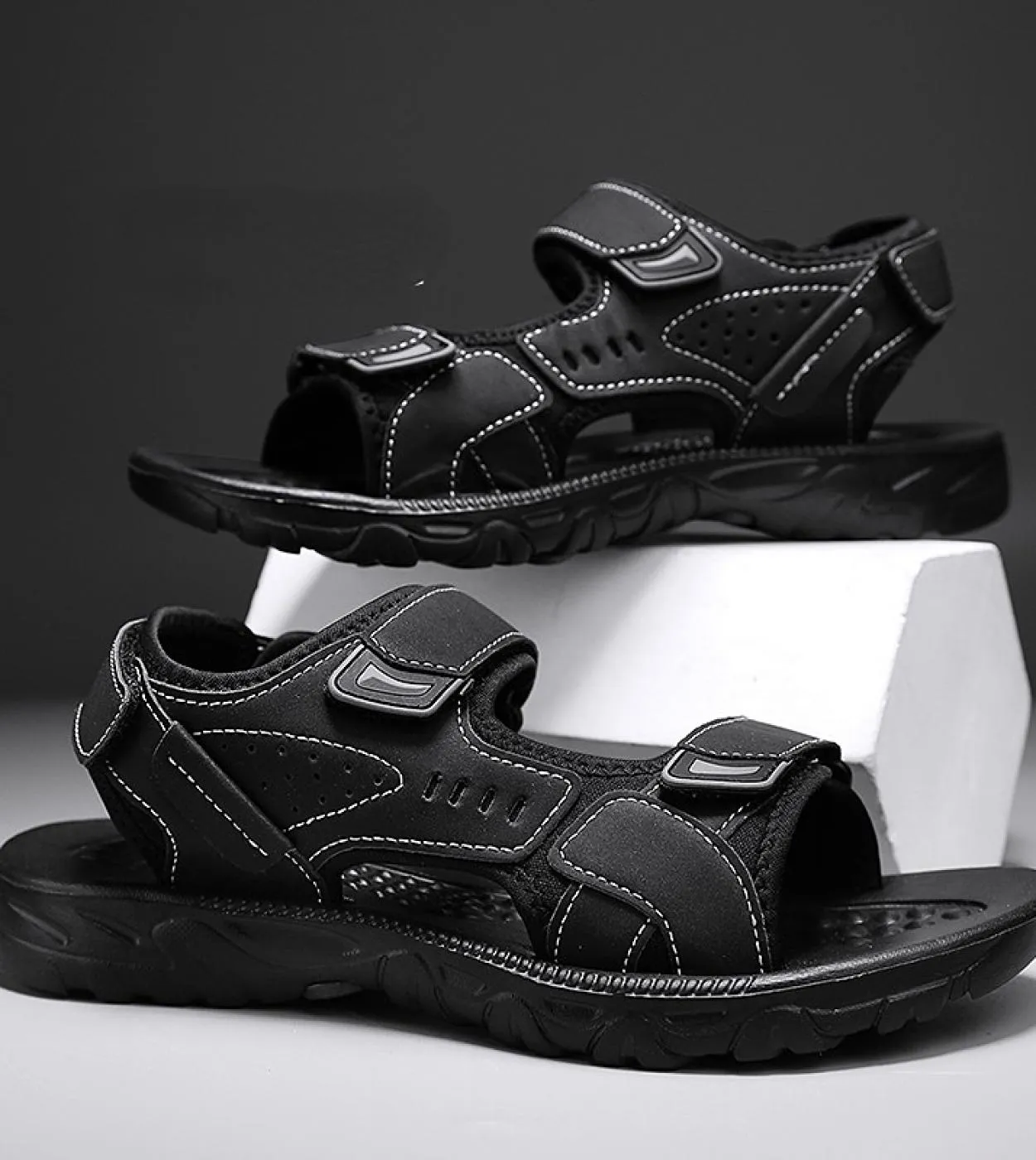 Sandali da uomo neri da uomo Sandali estivi alla moda I più venduti nel 2023 Prodotti Scarpe da uomo con Zapatos Hombre