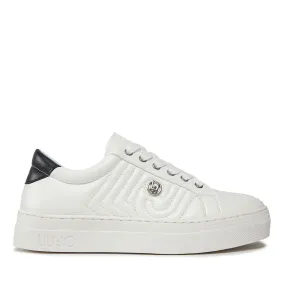 Scarpe Donna LIU JO Sneakers Alicia 630 con Maxi Logo Ricamato Bianco