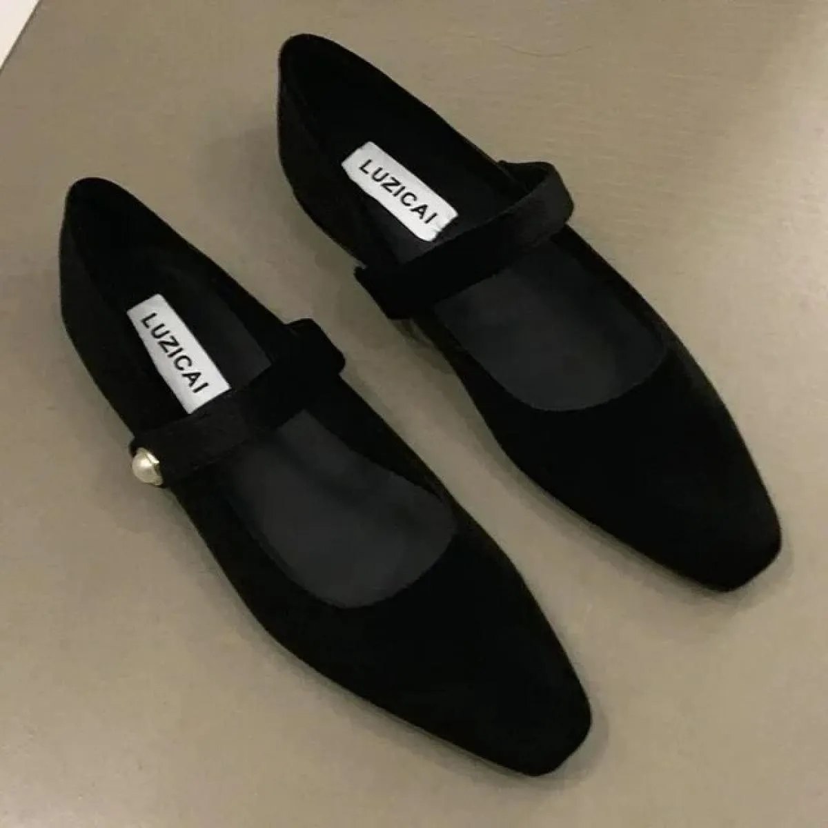 Scarpe primaverili da donna 2024 Scarpe da ballo con punta quadrata Moda lusso