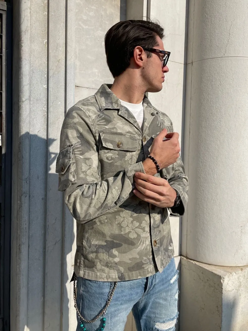 Shirt jacket militare