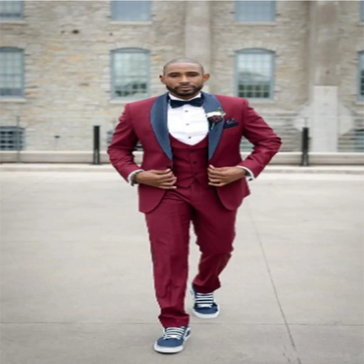 Smoking da sposo bordeaux slim fit Smoking da uomo eccellenti da uomo Smoking da uomo di alta qualità formale da ballo di fine a