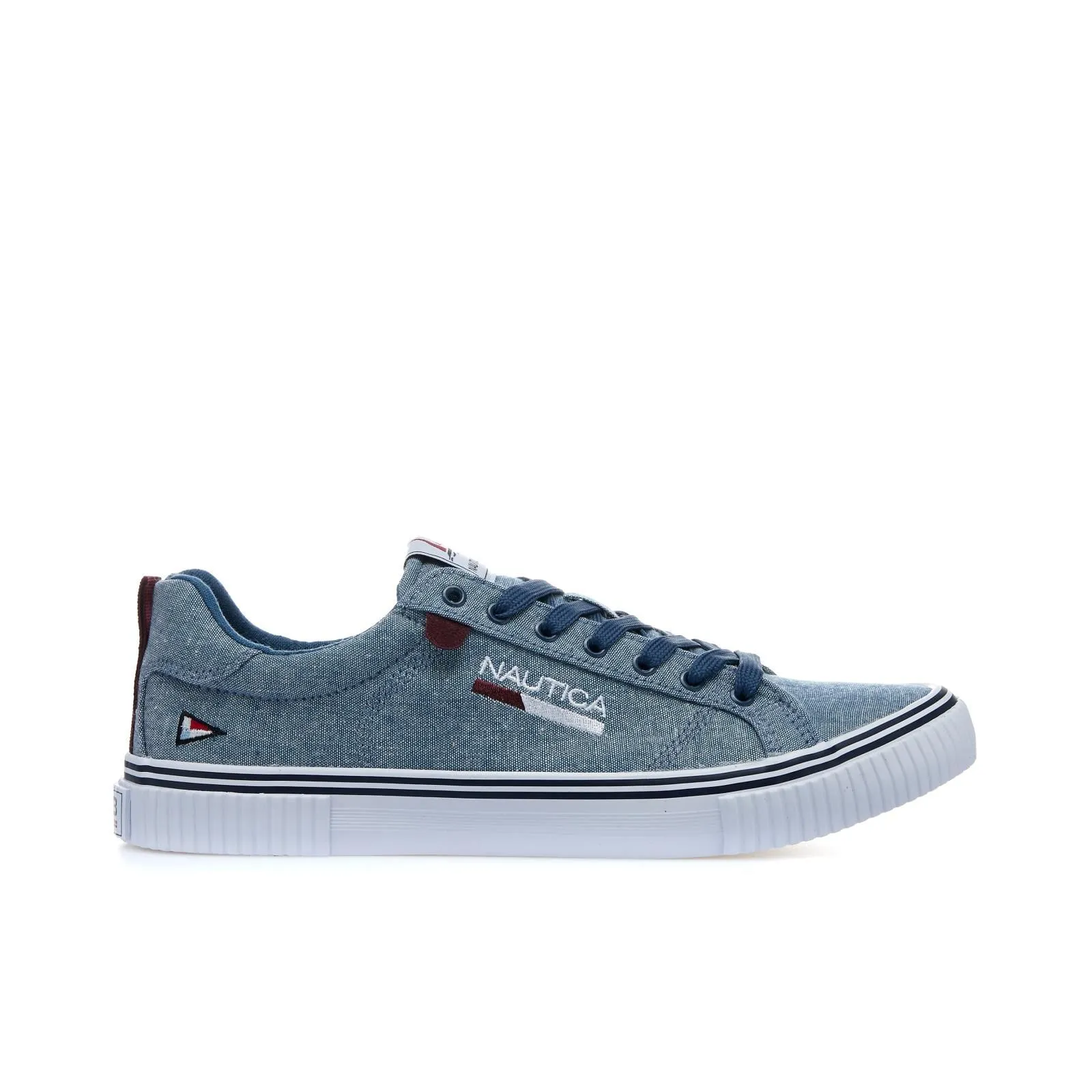 Sneakers azzurre in tela con logo