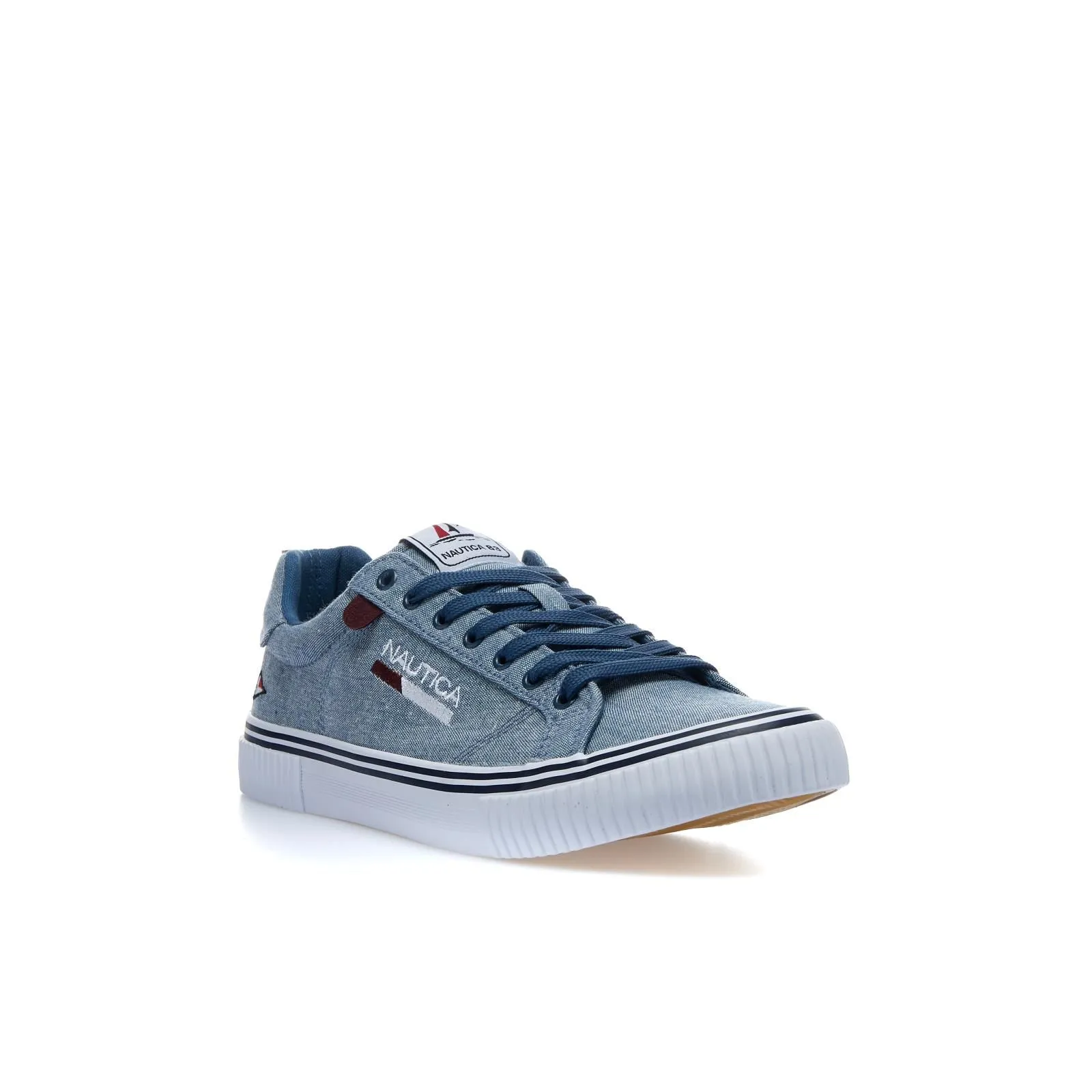 Sneakers azzurre in tela con logo