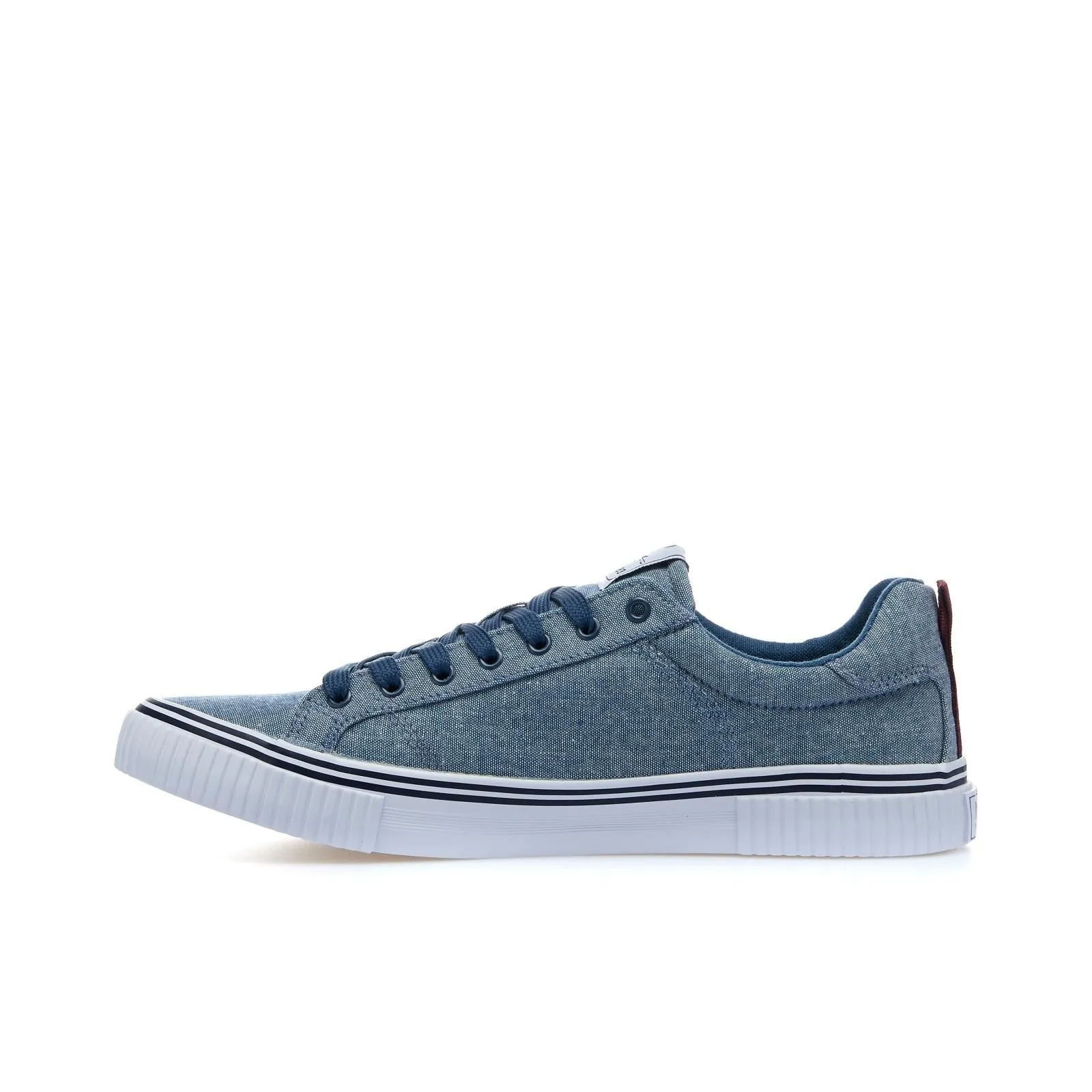 Sneakers azzurre in tela con logo