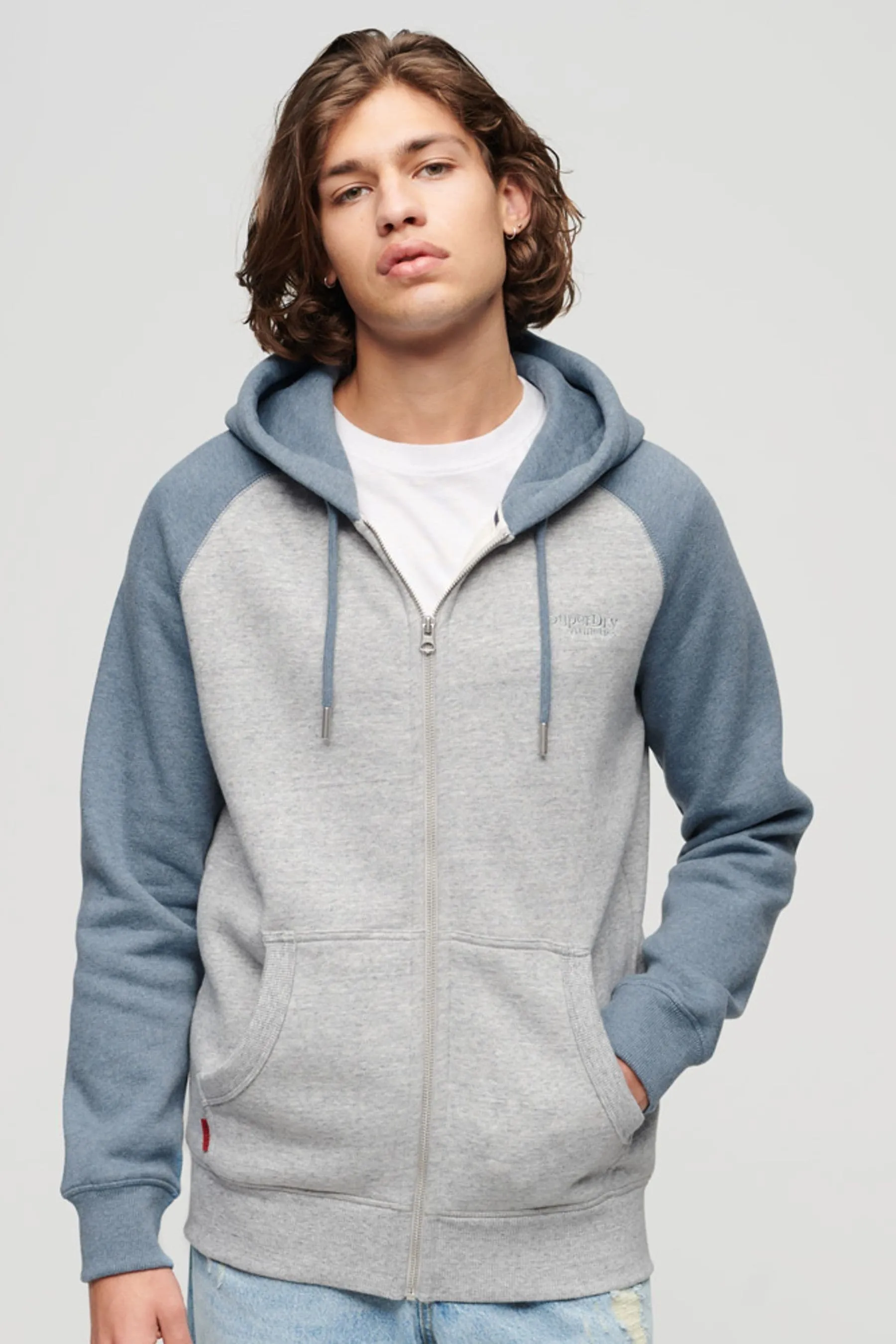 Superdry Essential - Felpa da baseball con cappuccio e zip