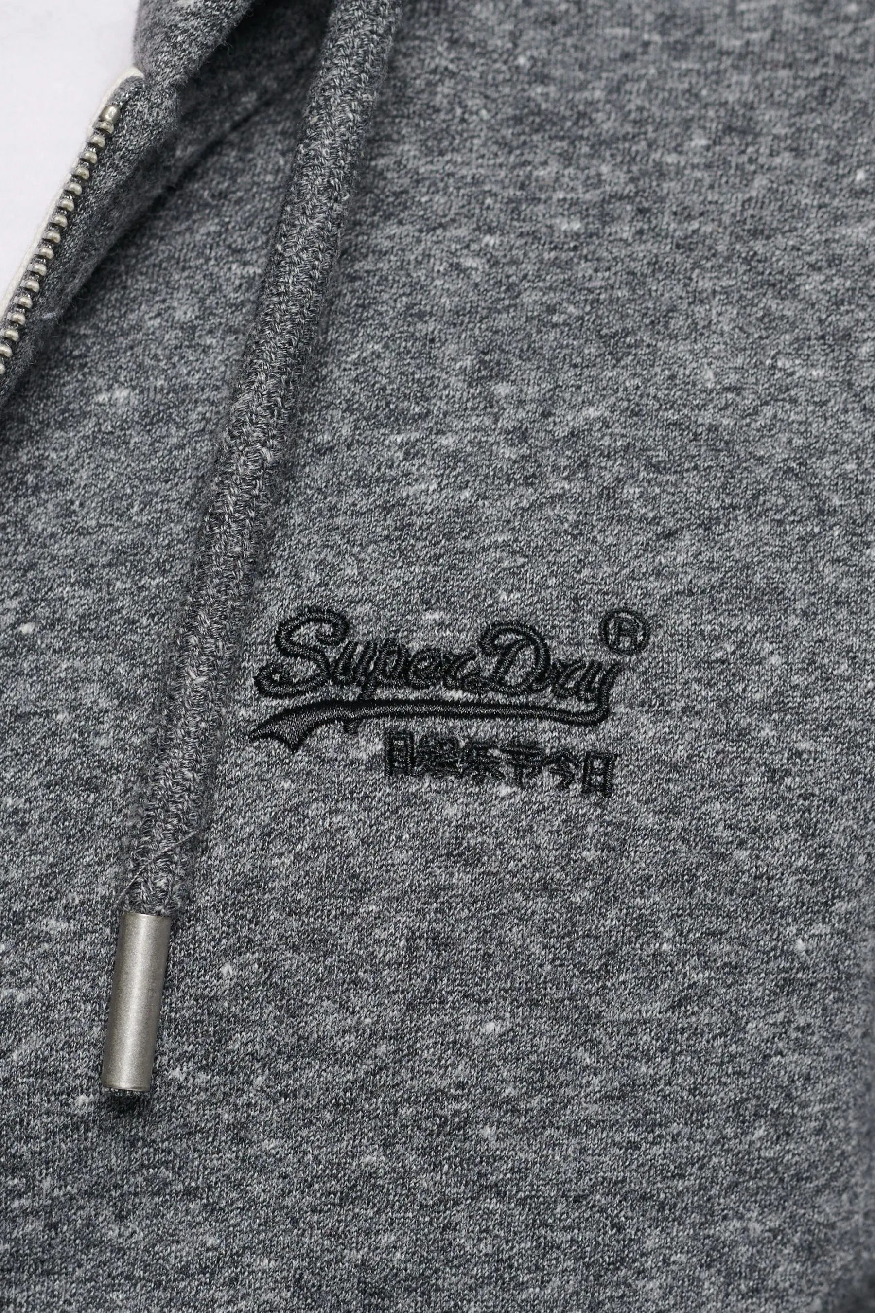 Superdry - Felpa con cappuccio, zip e logo vintage ricamato