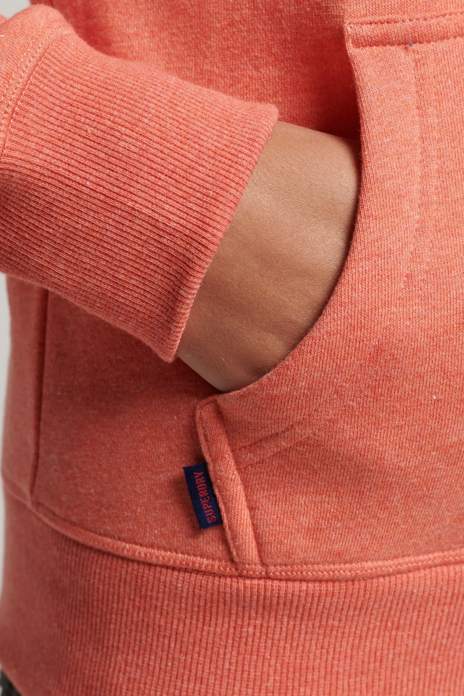 Superdry - Felpa con cappuccio, zip, logo vintage e ricami