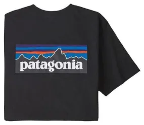 T-Shirt a maniche corte Patagonia P-6 Logo Responsibili-Tee Nero Uomo