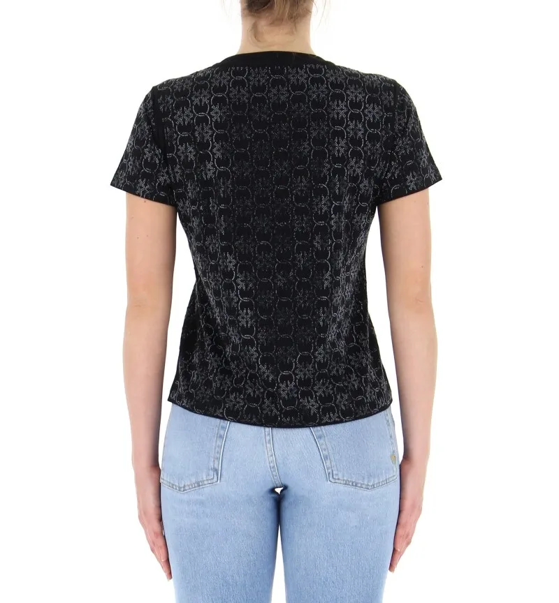 T-shirt con strass