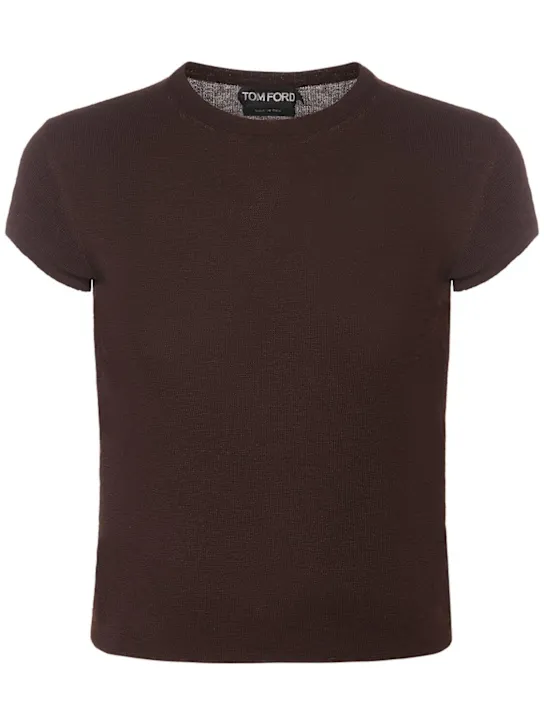 Tom Ford Top in maglia di cashmere e seta 