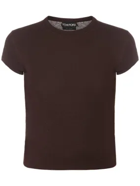 Tom Ford Top in maglia di cashmere e seta 