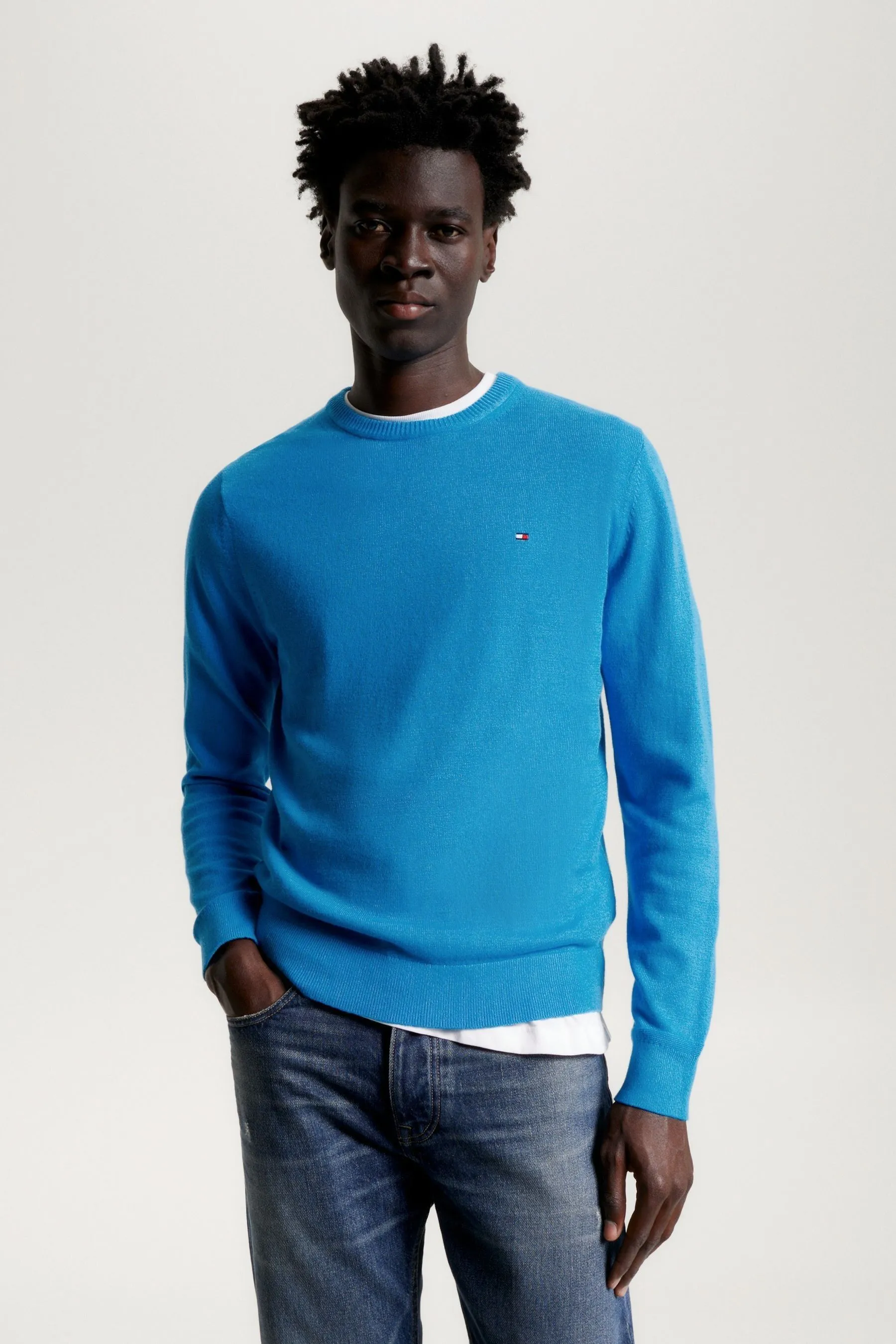 Tommy Hilfiger - Maglia in Blend e cotone misto cachemire    
