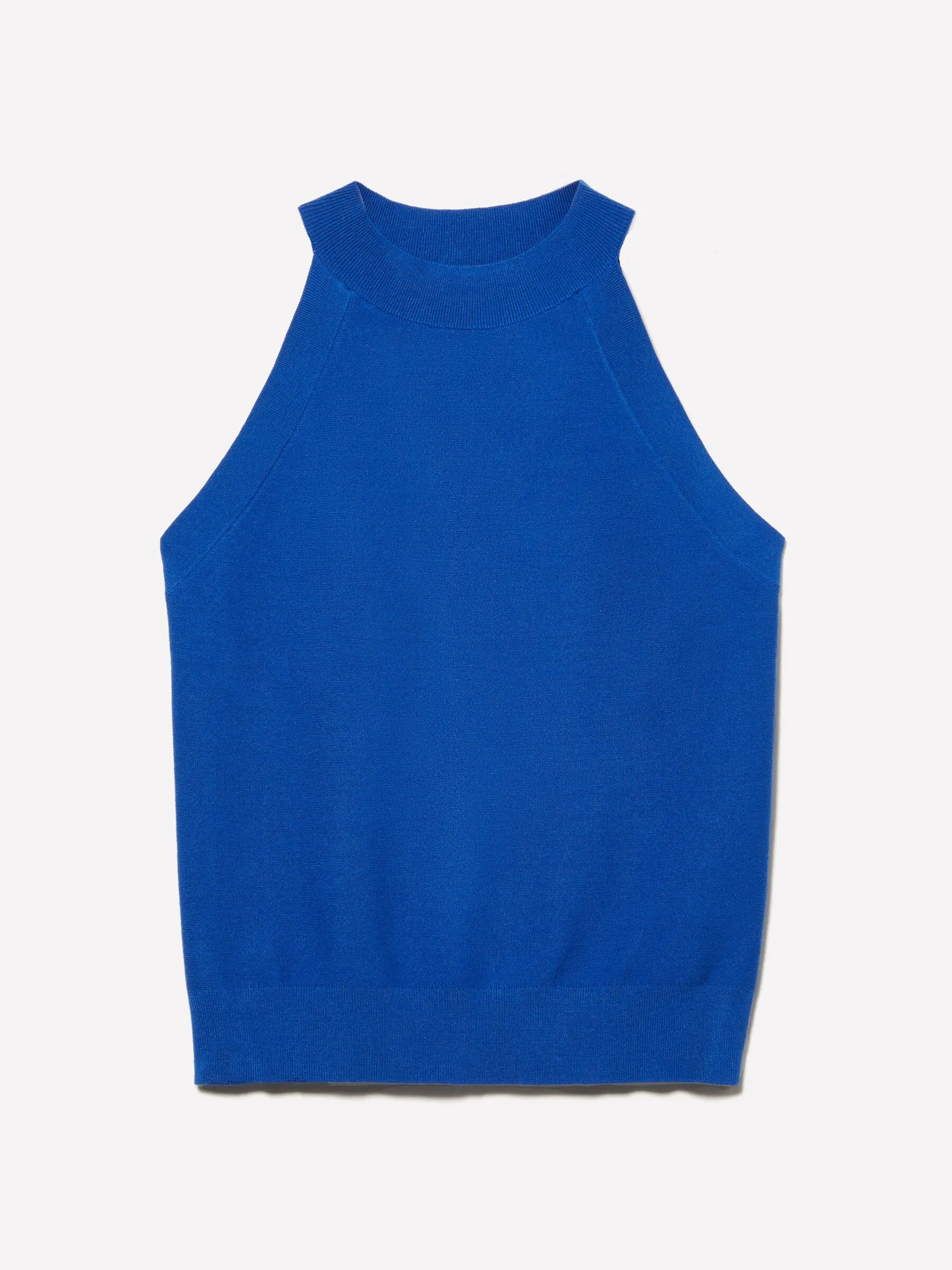 Top in maglia blu